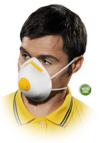 Respirator z ventilom EASY FFP1 brez kovinskih delov, 20 kosov