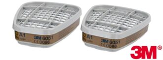 Filter proti plinom in hlapom 3M™ 6051 A1, 2 kosa v paketu