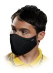 Higienske bombažne maske, trislojne, SAFER BLACK, 10 kosov