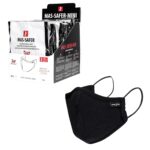 Otroška higienska bombažna maska, 3-slojna, SAFER BLACK MINI