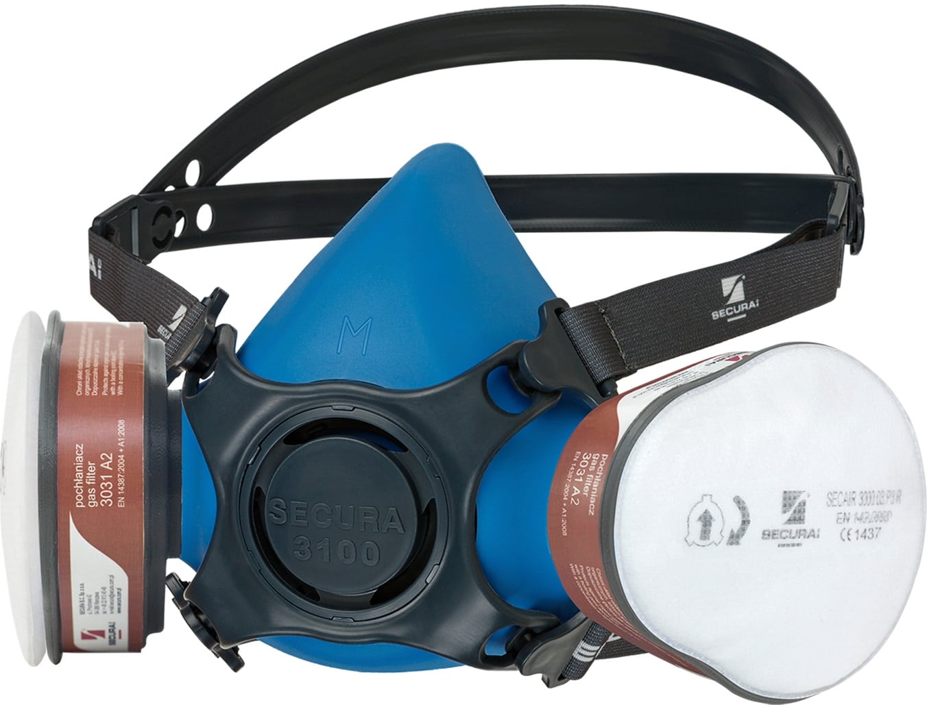 Komplet polmaske s filtri A2 P3 R SECURA 3100 CHEMIK Komplet polmaske s filtri A2 P3 R SECURA 3100 CHEMIK
