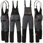 Delovne hlače z naramnicami PRO GREY DUAL