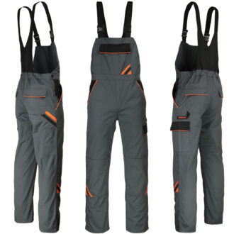Delovne hlače z naramnicami PRO GREY