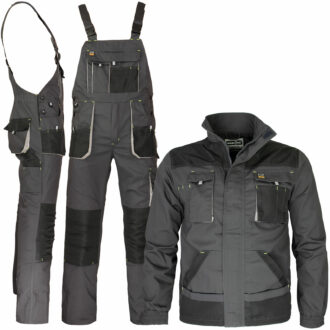 Delovni komplet z naramnicami FORCE GREY