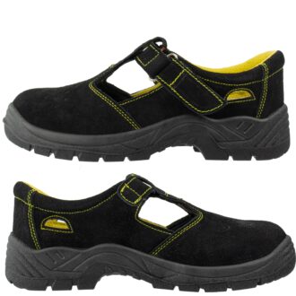 Delovni sandali s jeklenou kapicou DELTASAN BLACK S1