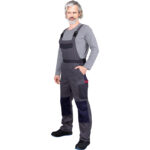 Bombažne delovne hlače z naramnicami DELUX STRONG GREY