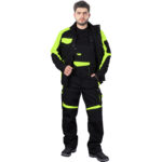 Zimske delovne hlače z naramnicami TANZO FLUO