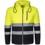 Odsevni pulover iz flisa s kapuco HIVIS HOOD BLACK