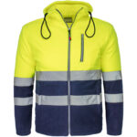 Odsevni pulover iz flisa s kapuco HIVIS HOOD NAVY