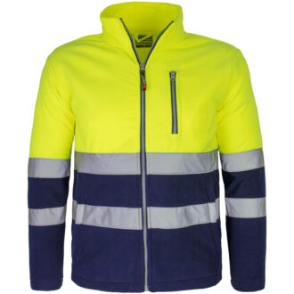 Odsevni pulover iz flisa PROFI HIVIS NAVY