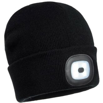 Zimska kapa z LED svetilko SHINE BLACK