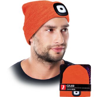 Zimska kapa z LED svetilko SHINE ORANGE