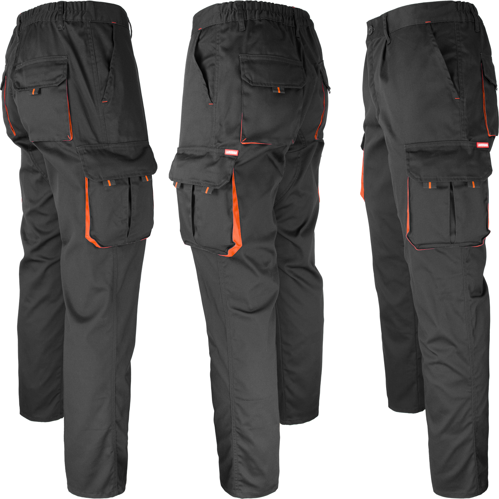 Delovne hlače z elastanom MANNLAND BLACK Delovne hlače z elastanom MANNLAND BLACK