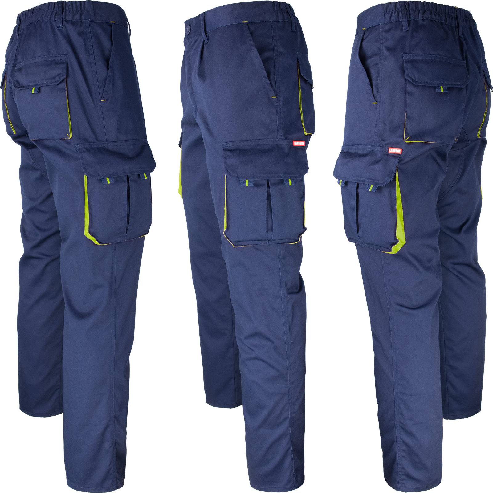 Delovne hlače z elastanom MANNLAND NAVY YELLOW Delovne hlače z elastanom MANNLAND NAVY YELLOW