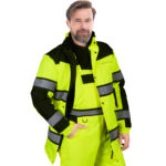 Dolga odsevna zimska jakna MILE YELLOW