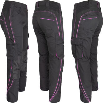 Ženske delovne hlače do pasu PROFI PINK