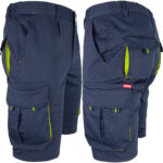 Delovne kratke hlače z elastanom MANNLAND NAVY YELLOW
