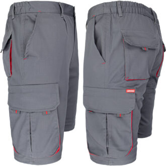 Delovne kratke hlače z elastanom MANNLAND GREY RED