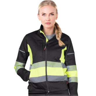 Ženska elastična delovna jakna FRAULAND HIVIS BLACK