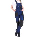 Ženske delovne hlače z naprsnikom FIO NAVY