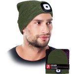 Zimska kapa z LED svetilko SHINE KHAKI