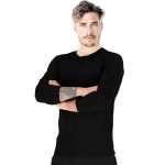 Moška majica z dolgimi rokavi PORTO LONG BLACK