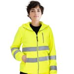 Ženski odsevni pulover iz flisa s kapuco MANTIS HOOD HIVIS