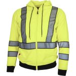 Odsevni pulover iz flisa s kapuco na zadrgo LUMINO YELLOW