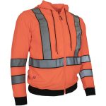 Odsevni pulover iz flisa s kapuco na zadrgo LUMINO ORANGE