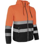 Ženski odsevni pulover iz flisa s kapuco MANTIS HOOD ORANGE