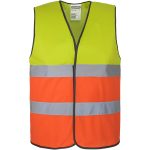 Dvobarvni odsevni telovnik ALEXIS DUAL YELLOW ORANGE