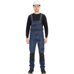 Arbeitsjeanshose aus Stretch-Denim mit Hosenträgern JEANS STRETCH BLUE