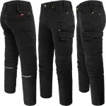 Delovne hlače iz džinsa s elastičnim materialom JEANS STRETCH BLACK