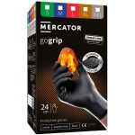 Nitrilne rokavice za enkratno uporabo, 100 kosov, MERCATOR® GoGrip BLACK OBO, brez pudra