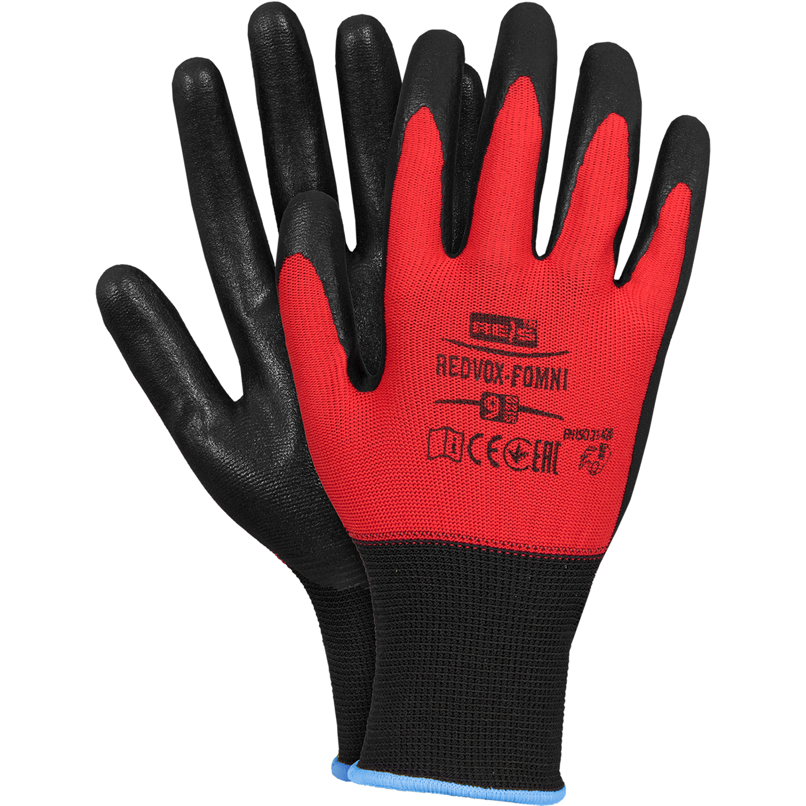 Delovne rokavice, pomočene v nitrilu NITRENI FOAM RED Delovne rokavice, pomočene v nitrilu NITRENI FOAM RED
