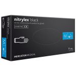 Nitrilne rokavice za enkratno uporabo, 100 kosov, MERCATOR Nitrylex® BLACK, brez pudra