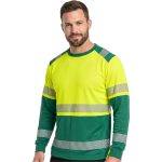 Odsevna delovna majica z dolgimi rokavi IGUANA GREEN