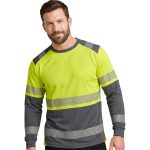 Odsevna delovna majica z dolgimi rokavi IGUANA GREY